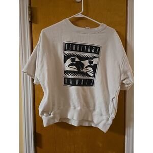 Vintage 90s Territory Hawaii Graphic Sweatshirt Size L With Pockets